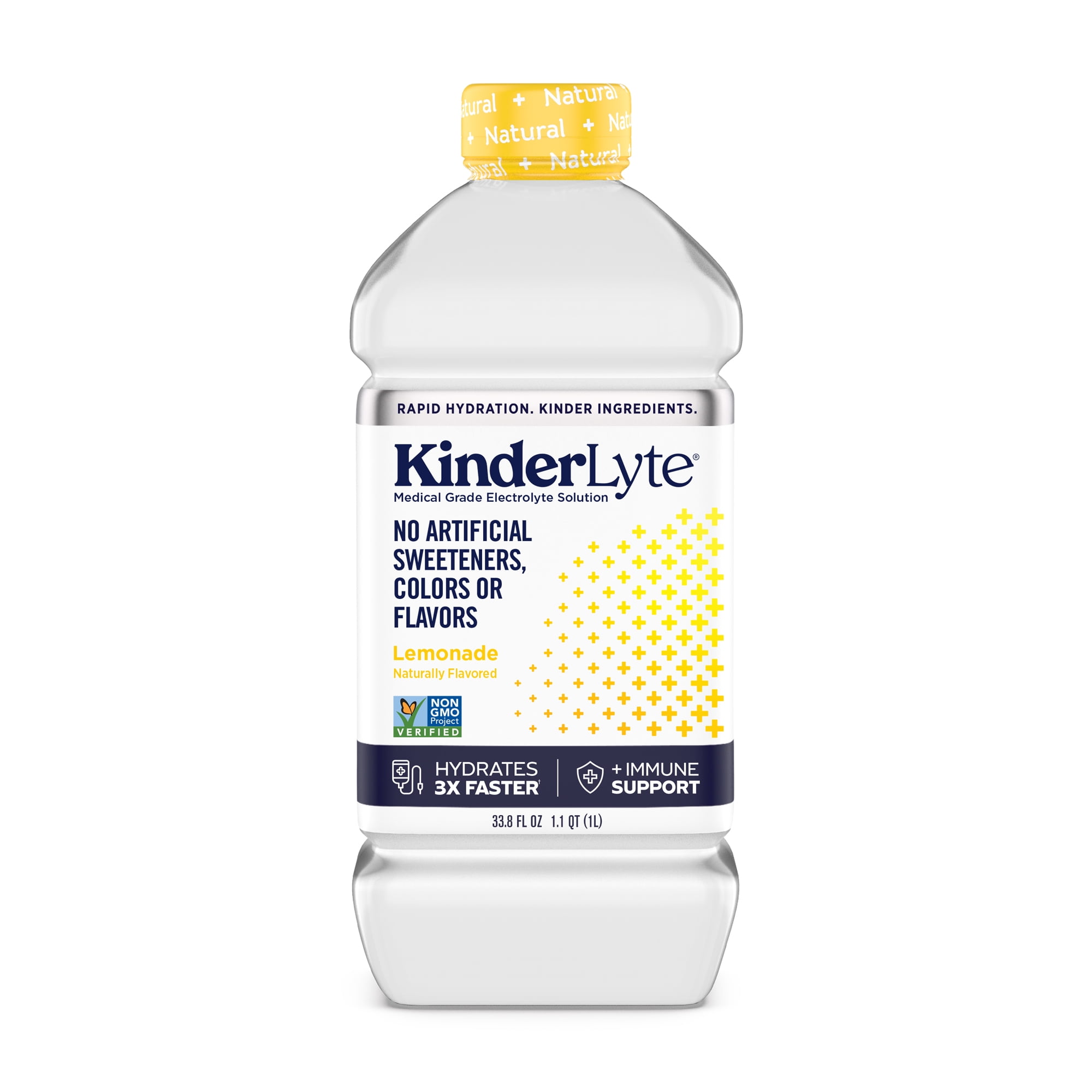 KinderLyte Natural Oral Electrolyte Solution, Lemonade, 33.8 fl oz Bottle