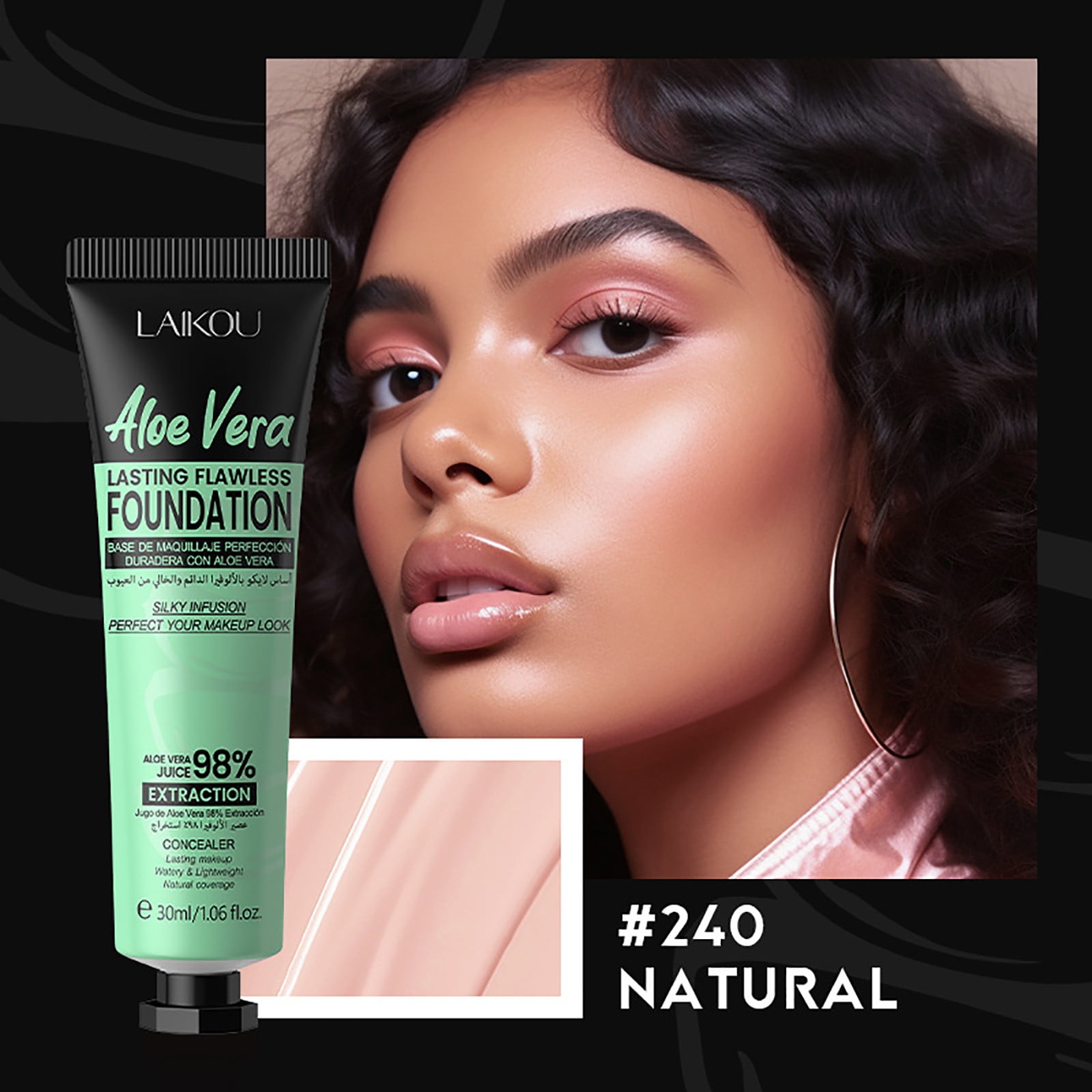 Aloe Liquid Concealer, Plant Extract Concealer, Oil Control Makeup with  Soft Focus Filter, 12H Long-Lasting Matte Finish, Pore Minimizing,  Lightweight Powder Technology - Walmart.com