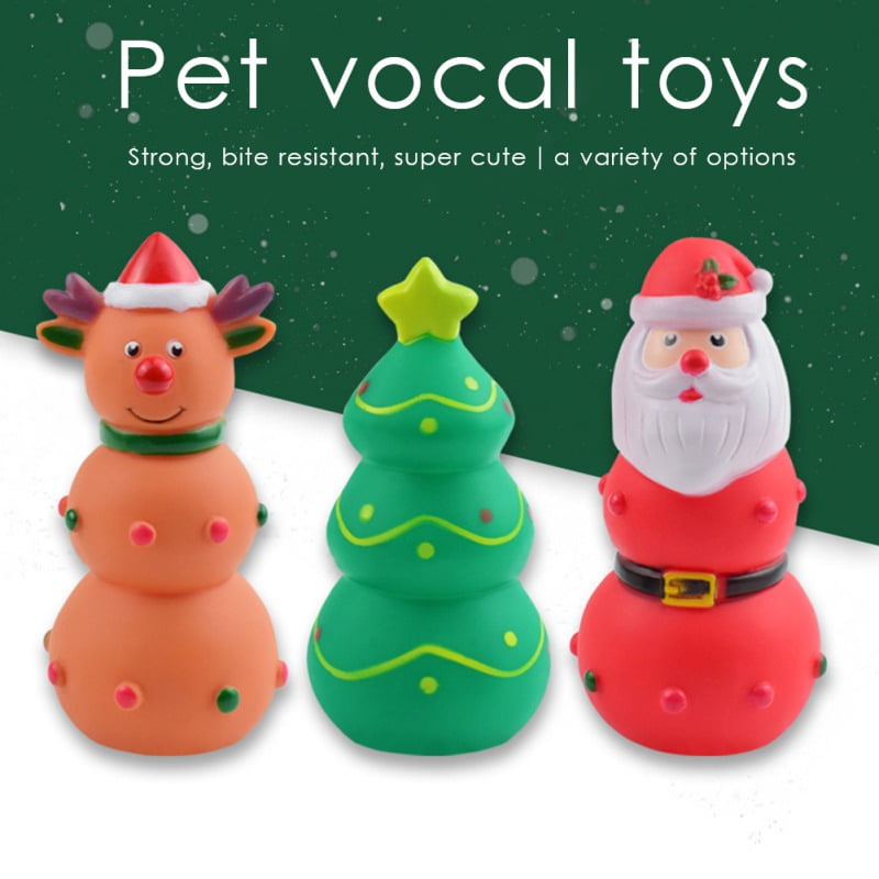 Dog Toy Christmas Squeaky Chew Interactive Toy For Small Medium Dogs