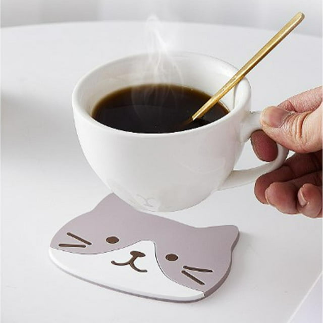 Feltree Cute PVC Non-slip Mat Bowl Mat Tea Heat Insulation Mat Placemat Heat-insulating Mat Table Mat High Temperature Mat Absorbent Mat