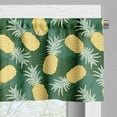 thumbnail image 3 of Ambesonne Hawaiian Valance Pack of 2, Palm Leaves Pineapples, 54"X18", Pale Green Fern Green, 3 of 5