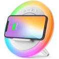 thumbnail image 1 of Bluetooth Speaker with Lights, Wireless Charging Speaker, Dimmable Multi-Color Modern Night Lamp, Applicable, 1 of 5