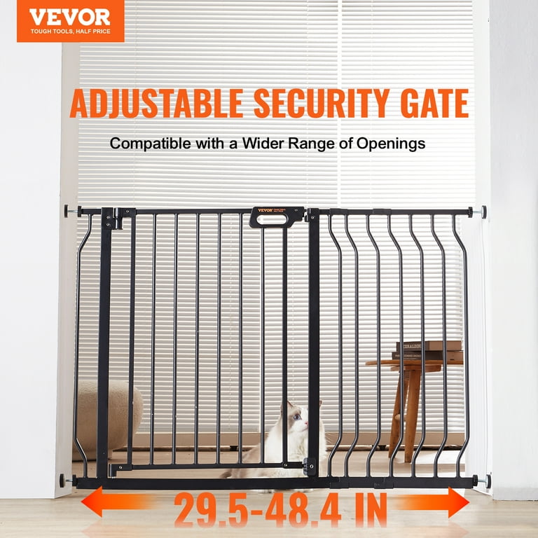 Security gate with store dog door