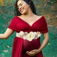 thumbnail image 1 of BESTYASH 2Pcs Handmade Floral Maternity Sash Belt with Rhinestone Accents for Pregnancy Photo Props, 1 of 8