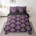 thumbnail image 2 of Homewish Rustic Victorian Flower 7-Piece Twin Bedding Sets,Baroque Pattern Bedding Comforter Set,Gold Damask Print Sheet Sets For Adult,Luxury Bedroom Decor Reversible, 2 of 8