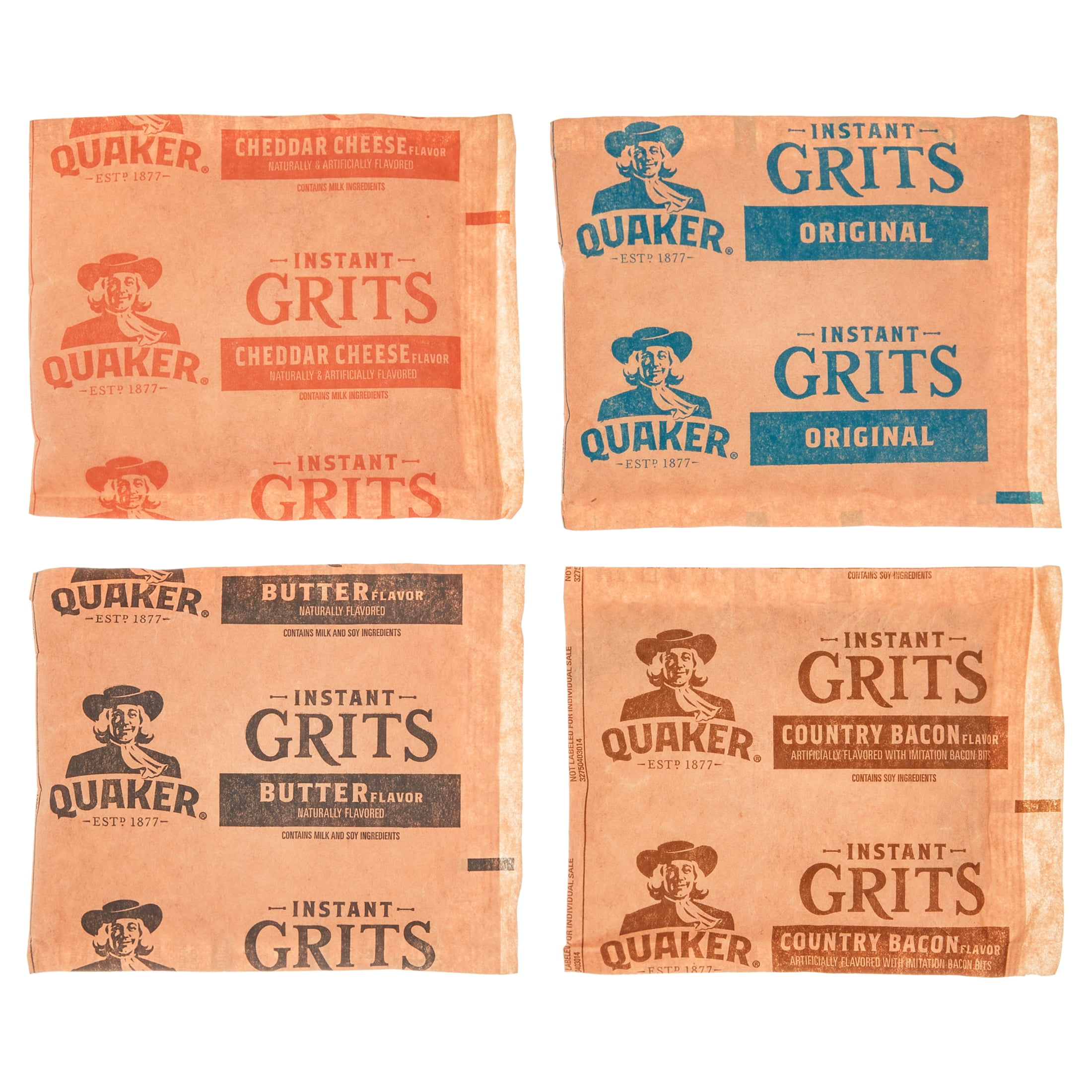 (8 pack) Quaker, Instant Grits Variety Pack, 0.98 oz, 22 Packets