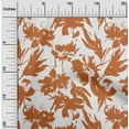 thumbnail image 1 of oneOone Georgette Viscose Orange Fabric Florals Craft Projects Decor Fabric Printed By The Yard 42 Inch Wide-XZO, 1 of 4