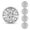 thumbnail image 2 of (4 Pack)15 inch Universal Wheel Rim Cover Hubcaps Snap on Car Truck Fit R15 Tire-Silver, 2 of 9
