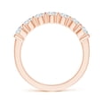 thumbnail image 2 of ANGARA IGI Certified Lab Grown 1.02 Ct 7 Stone Diamond Wedding Ring for Women in 14K Rose Gold (Size-3.4mm|Color-F-G|Clarity-VS) | April Birthstone, Anniversary, Jewelry Gift for Women | Diamond Ring, 2 of 7