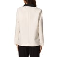 thumbnail image 3 of INSPIRE CHIC Women's Notched Lapel One Button Long Sleeve Jacket XS White, 3 of 6