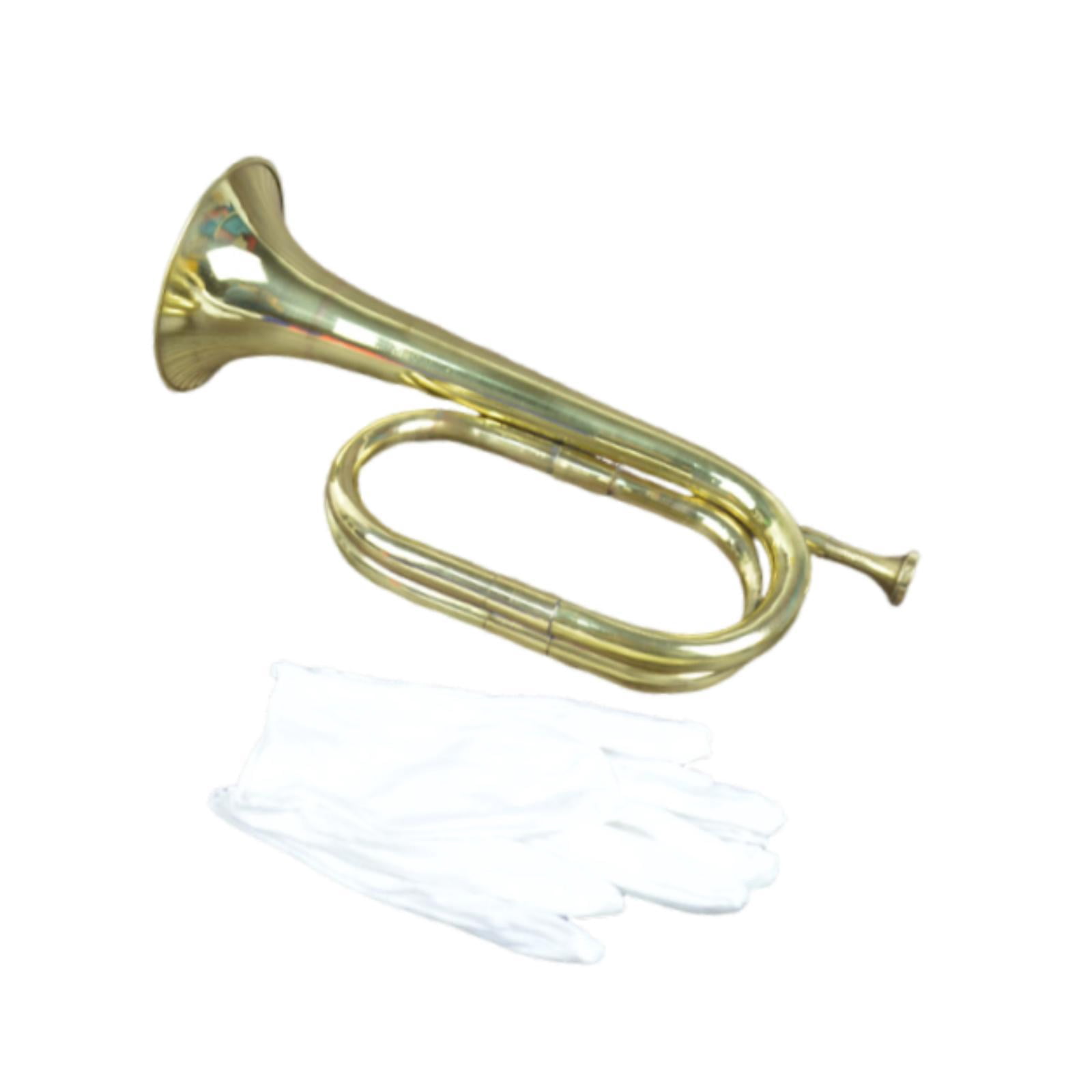 JWQFBC Trumpet Bugle Lightweight Retro Brass Instrument Cavalry Trumpet for Beginner