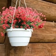 thumbnail image 3 of Morttic 6 Bundles Artificial Flowers for Outdoors UV Resistant Plastic Flowers Fake Plants Spring Flowers in Bulk for Indoor Outdoor Cemetery Home Wedding Vase Pots Decorations (Red), 3 of 7