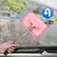 thumbnail image 4 of Cepillo para limpiar ventanas de coche con mango telescópico, cabezal de microfibra, longitud ajustable y funda desmontable para ventanas de coche, hogar y baño., 4 of 7