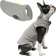 thumbnail image 1 of Gooby Fleece Vest Dog Sweater - Gray-Yellow, Small - Warm Pullover Fleece Dog Jacket With O-Ring Leash - Winter Small Dog Sweater Coat - Cold Weather Dog Clothes For Small Dogs Boy Or Girl, 1 of 2