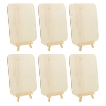 ETHZZLE 6-Pack Assorted Color Wooden Drawing Display Boards with Blank for Art Projects and Artwork