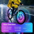 thumbnail image 4 of LED Cycling Wheel Hub Light for Night Riding, USB Rechargeable 7 Color &18 Modes LED Bike Wheel Lights - Smart Sensor for Most Bicycle Models, 4 of 8