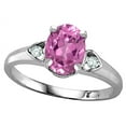 thumbnail image 2 of Star K � Oval 8x6 Created Pink Sapphire Love Promise Ring, 2 of 9