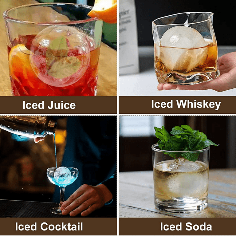 Easily Create Ice Balls With Our Premium Ice Ball Mold For Whisky,  Cocktails, Wine & More
