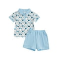 thumbnail image 1 of TheFound Tenues d'Été pour Bébé Garçon Motif Golf Chemise à Manches Courtes avec Col Rabattu et Shorts Ensemble 2 Pcs, 1 of 6