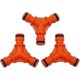 thumbnail image 1 of 20 Pack 3 Way Hose Quick Connectors Y-spring Irrigation Y-spring Orange Abs, 1 of 5