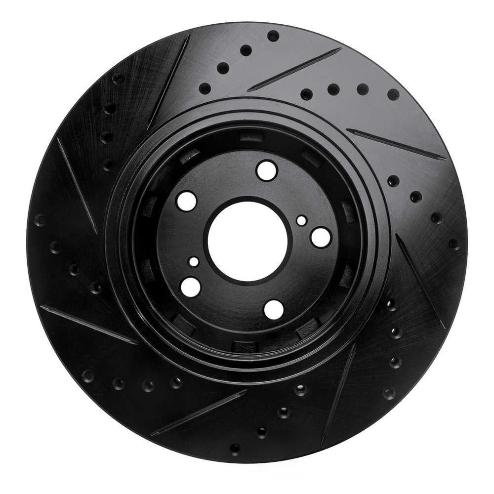 Dynamic Friction Company 633-76085R DFC Brake Rotor - Drilled And Slotted - Black