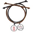 thumbnail image 1 of Quote Keep Calm and Carry On Red Bracelet Rope Hand Chain Leather Princess Wristband, 1 of 1