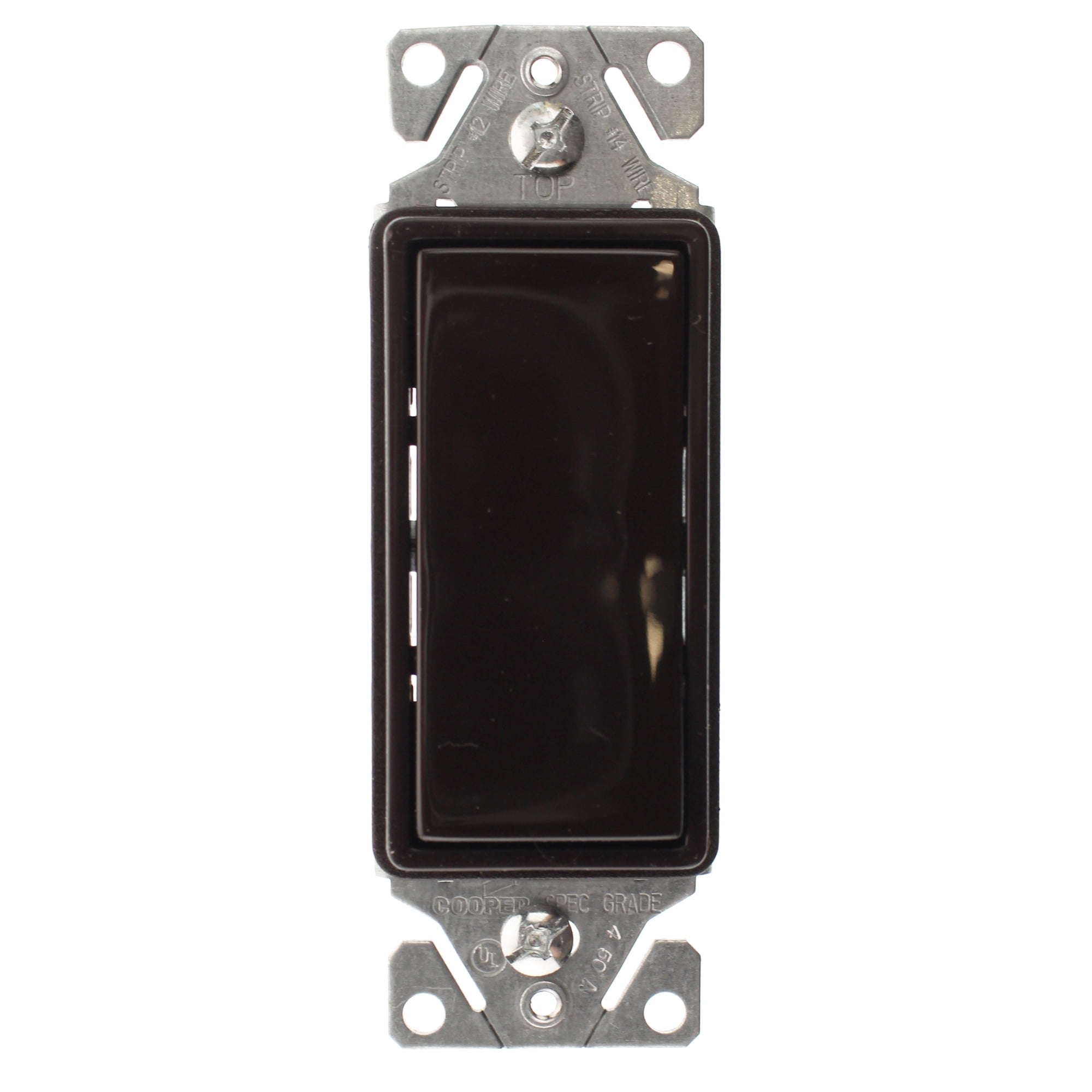 Hubbell RSD315Z Decorator Rocker Switch, 3-Way, 15-Amp, 120/277-Volt, Brown, (96-Pack)