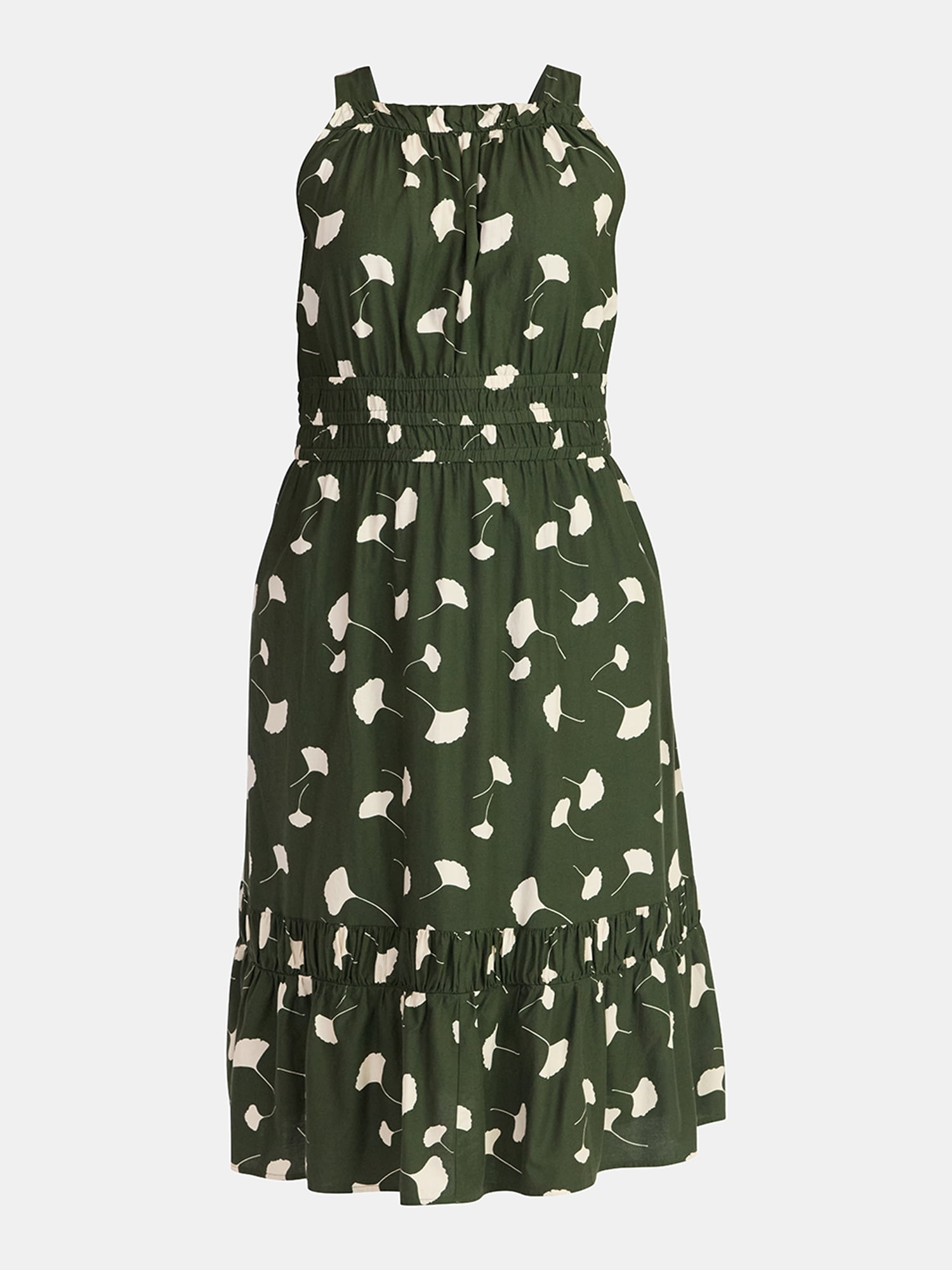 Time and Tru Women's and Women’s Plus Sleeveless Midi Dress, Sizes XS-4X