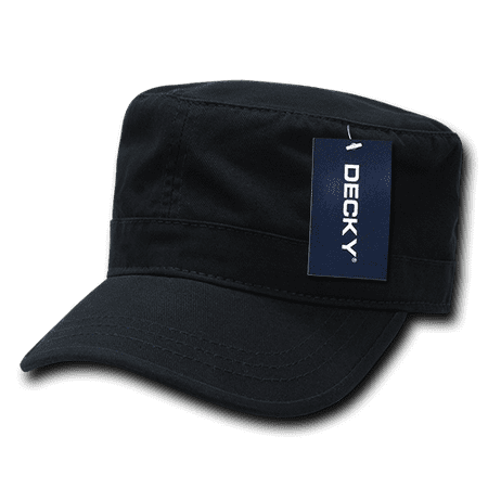 Washed Cotton Army Military Castro Vintage Cap Caps Hat Hats For Men Women Black