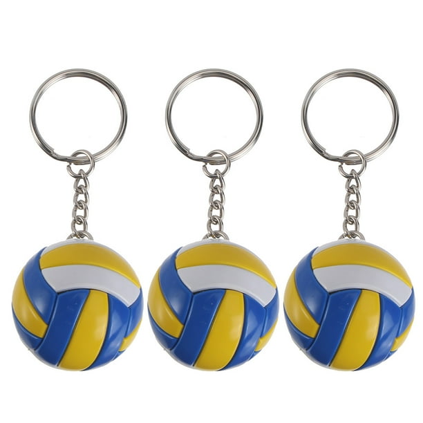 3 llaveros colgantes de voleibol de imitación, recuerdo deportivo de voleibol