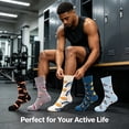 thumbnail image 5 of TELOLY 5Pairs Boot Socks for Women,Mid-Calf Length Womens Crew Socks,Womens Long Socks, 5 of 7