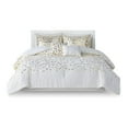 thumbnail image 1 of Ensemble de Couette en Polyester Brossé Métallique Design Intelligent en Ivoire/or, 1 of 14