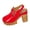 Red, variant on White Womens High Heel Sandals Casual Closed Toe Thick Heel Cushioned Sole Comfortable For Spring And Summer Evening Occasions And Outdoor Events Size 43
