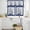 Dark Blue, variant on Blue Compass Nautical Kitchen Curtains Sets for Windows 36 Inch Length, Coastal Abstract Art Retro Rod Pocket Window Treatments Tier Curtains and Valances Set for Bedroom/Bathroom