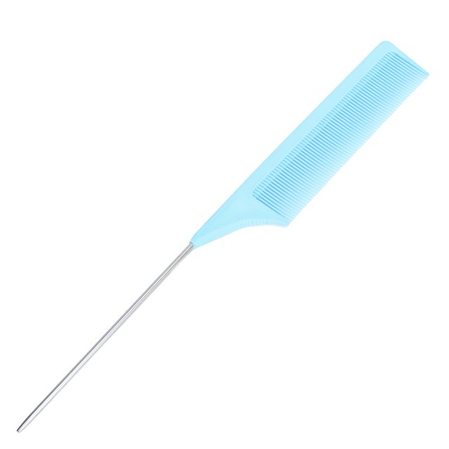 Steel Pintail Comb Barbershop Rat Tail Combs for Women Hair Styling with Rounded Steel Tail Needle Design, Fine Hairdressing Tool