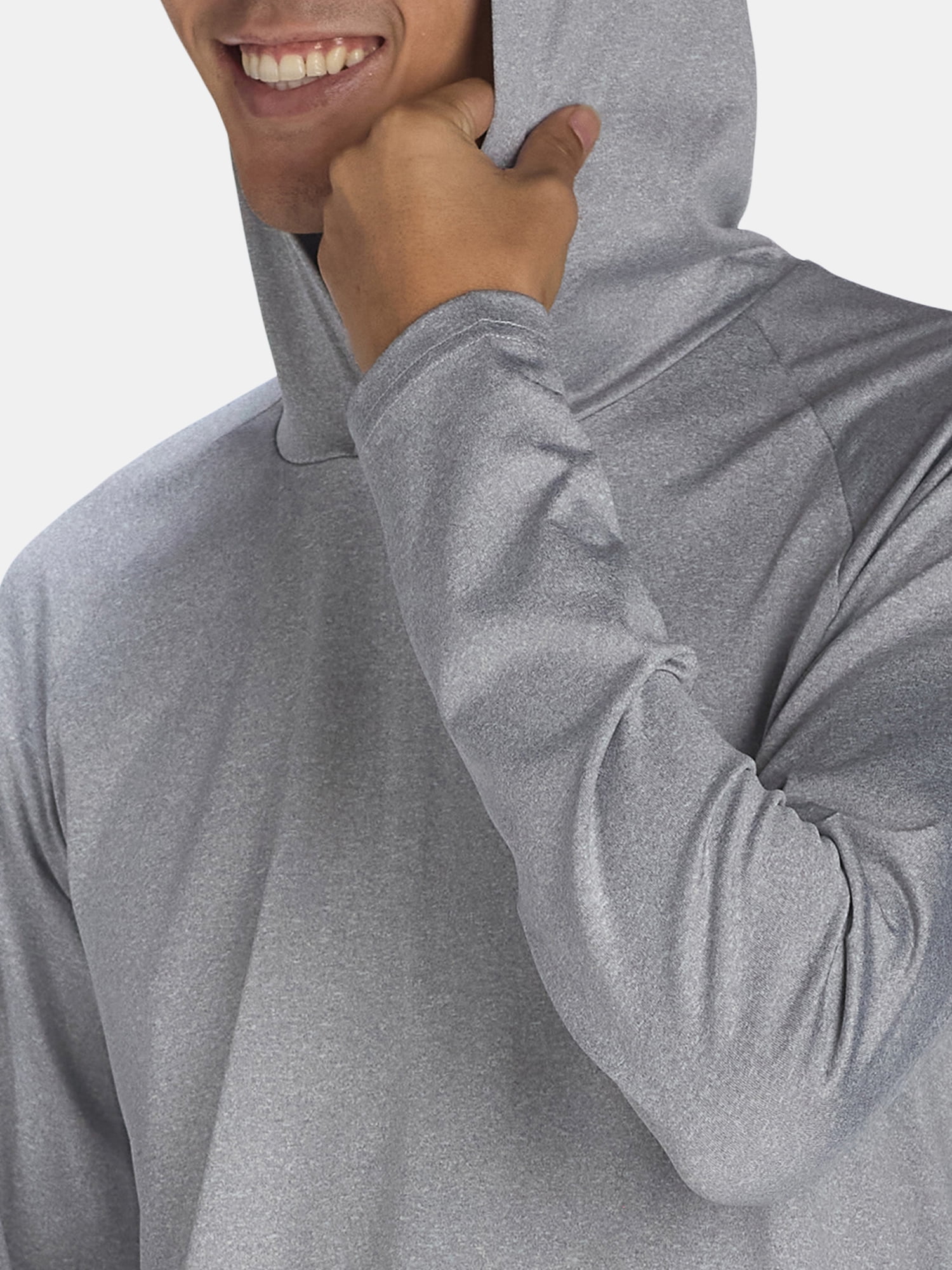 George Men's and Big Men's Hooded Sun Shirt with Long Sleeves, UPF 50+, Sizes S-3XL