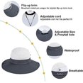 thumbnail image 3 of Sun Hat for Women UV Protection Bucket Fishing Hat with Ponytail-Hole, Foldable Outdoor Sun Hats Mesh Wide Brim Beach Hat, 3 of 10