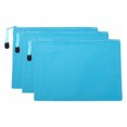 thumbnail image 1 of Unique Bargains Waterproof Zipper File Bags, A5 Document Holders for Office, Light Blue 3 Pack, 1 of 6