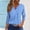 3-Blue, variant on Women's Hoodless Sweatshirt Pink Polka Dot Print Casual Blouse Women's 3-Button 3/4 Sleeve Top Women Blending Sweatshirt
