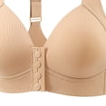 thumbnail image 4 of CFLVAEK Womens Front Closure Bras Wireless Full Coverage Everyday Bra Comfortable Wide Adjustable Straps Push Up Bralettes Beige 44, 4 of 5