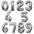 thumbnail image 3 of Globos de aluminio con forma de número digital de plata y oro rosa de gran tamaño de 16/32/40 pulgadas para decoración de fiestas de cumpleaños de adultos y niños, 3 of 5