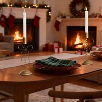 Nkmbld Candlestick Holders Christmas Iron Metal Candlestick Decoration Romantic Table Candlelight for Home Wedding Party Anniversary Housewarming Gifts