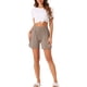 thumbnail image 2 of Pantalones cortos de pijama de modal para mujer INSPIRE CHIC, suaves y cómodos, con bolsillos, pantalones cortos elásticos de boxeador, ropa de dormir M Beige, 2 of 6