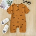 thumbnail image 2 of KTMKH Baby Girl / Boy Playsuits Clothes Short Sleeved Jumpsuit Rainbow Print Jumpsuit Summer Suit 3 6 12 18 24 Months For 3-6 Months, 2 of 3