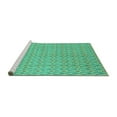 thumbnail image 2 of Ahgly Company Machine Washable Indoor Square Abstract Turquoise Blue Modern Area Rugs, 7' Square, 2 of 4