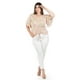 thumbnail image 4 of Blusa con jareta ajustable Roman Fashion /Tallas Extras, 1731 (Blanco flores) blanco 42, 4 of 5