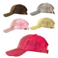 thumbnail image 3 of Opolski Fashion Women Anti Sun Glitter Mesh Adjustable Ponytail Hat Cotton Baseball Cap, 3 of 7