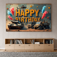 thumbnail image 5 of Military Themed Happy Birthday Banner Backdrop Background, Decorations for Birthday Party, Photography Props, Military Vehicle Party Supplies, 5 of 8