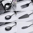 thumbnail image 2 of 6-Piece Serving Flatware Silverware Set  Serving Utensil Set Include Cake Server  Slotted Serving Spoon Black, 2 of 7