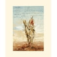 thumbnail image 2 of Letestu, Yann 20x24 Gold Ornate Wood Framed with Double Matting Museum Art Print Titled - Bedouin sur son dromadaire, 2 of 4